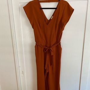 A New Day pant jumpsuit, rust orange, size small